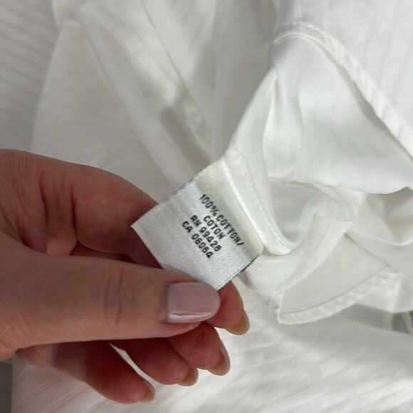 Bugatchi Cotton Striped White Men's Long Sleeve Button Down Shirt Size 16/40 - Picture 6 of 11